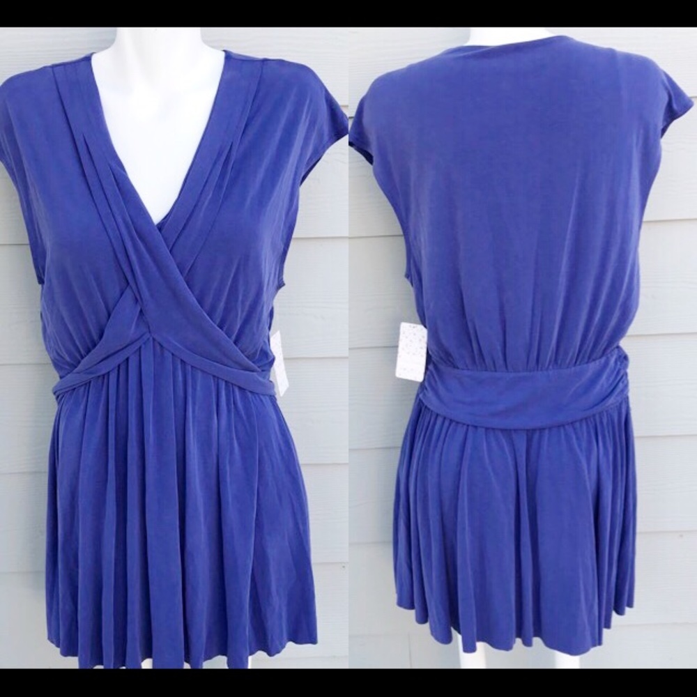 Free People Cobalt Deep-V Dress